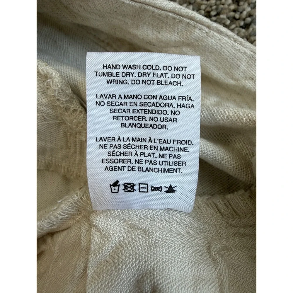 Weekend Los Angeles Womens Oatmeal Linen Blend Pleated High Rise‎ Shorts XL